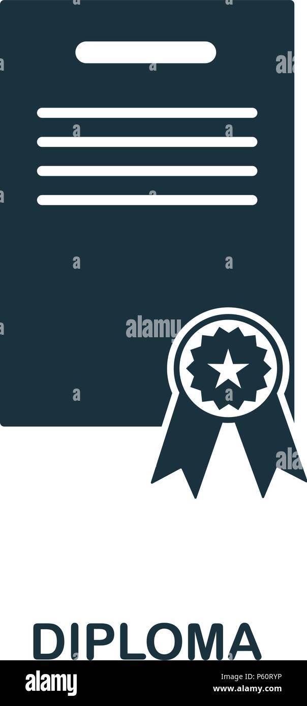 Diploma icon. Line style icon design. UI. Illustration of diploma icon. Pictogram isolated on white. Ready to use in web design, apps, software, print. Stock Vector