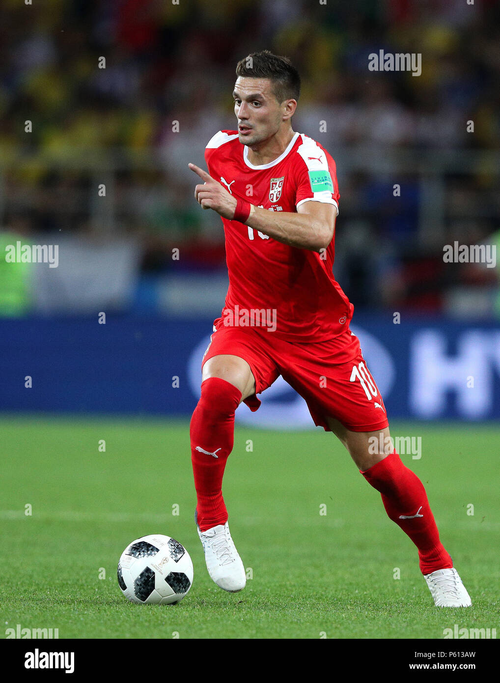 Moscow, Russia, 27 June 2018. SERBIA VS BRAZIL - Dusan TADIC of Serbia during the match between Serbia and Brazil valid for the 2018 World Cup held at the Otkrytie Arena (Spartak) in Moscow, Russia. (Photo: Rodolfo Buhrer/La Imagem/Fotoarena) Credit: Foto Arena LTDA/Alamy Live News Stock Photo