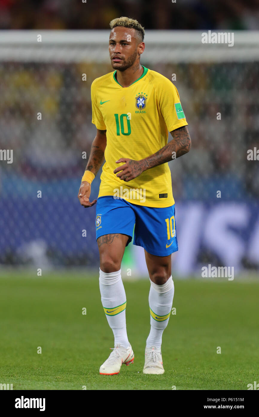 Neymar BRAZIL SERBIA V BRAZIL, 2018 FIFA WORLD CUP RUSSIA 27 June 2018 GBC8971 Serbia v Brazil 2018 FIFA World Cup Russia Spartak Stadium Moscow STRICTLY EDITORIAL USE ONLY. If The Player/Players Depicted In This Image Is/Are Playing For An English Club Or The England National Team. Then This Image May Only Be Used For Editorial Purposes. No Commercial Use. The Following Usages Are Also Restricted EVEN IF IN AN EDITORIAL CONTEXT: Use in conjuction with, or part of, any unauthorized audio, video, data, fixture lists, club/league logos, Betting, Games or any 'live' services. Stock Photo