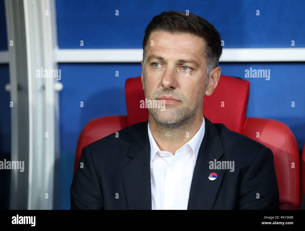 Moscow, Russia. 27th June, 2018. Mladen Krstajic (SRB) Football/Soccer : FIFA World Cup Russia 2018 Group E match between Serbia 0-2 Brazil at Spartak stadium in Moscow, Russia . Credit: AFLO/Alamy Live News Stock Photo