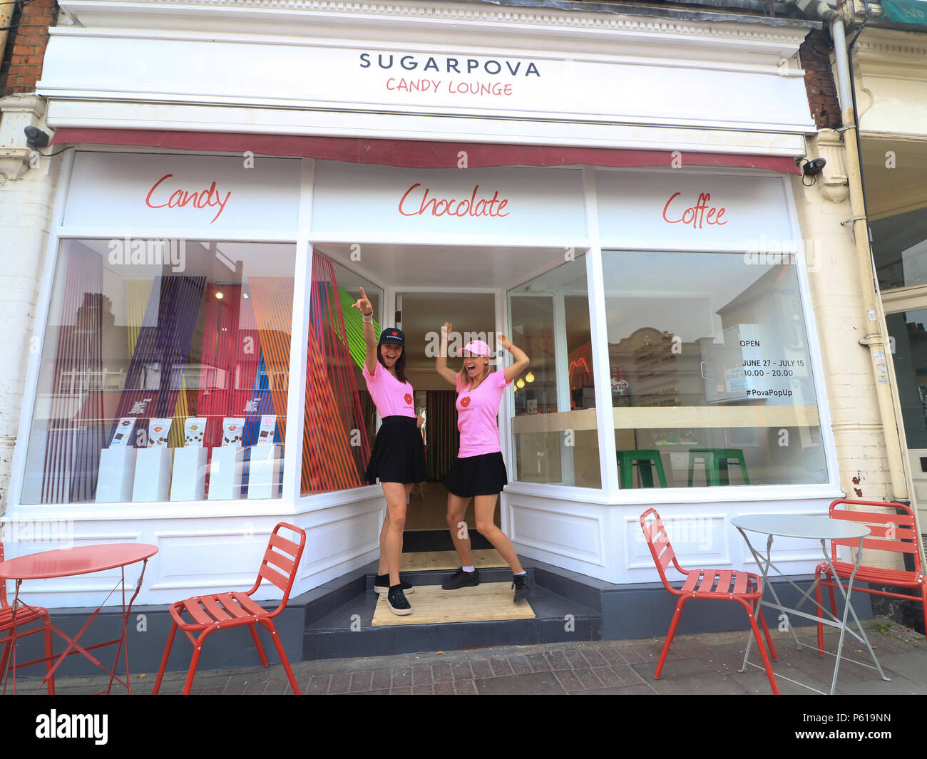 London UK. 28th June 2018. Wimbledon Feenie Ruiz and Hannah Bray