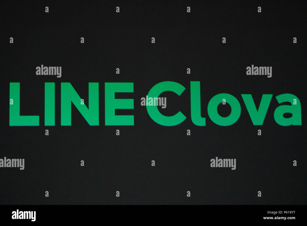 A Logo Of Line Clova On Display During Line Company S Annual Conference At Maihama Amphitheater On June 28 18 Chiba Japan Line Presented Its New Products And Services Including A New Generation