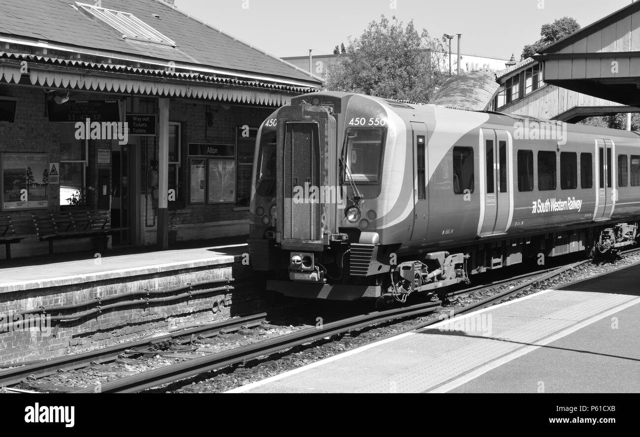 British Rail Class 450 at Alton station. Stock Photo