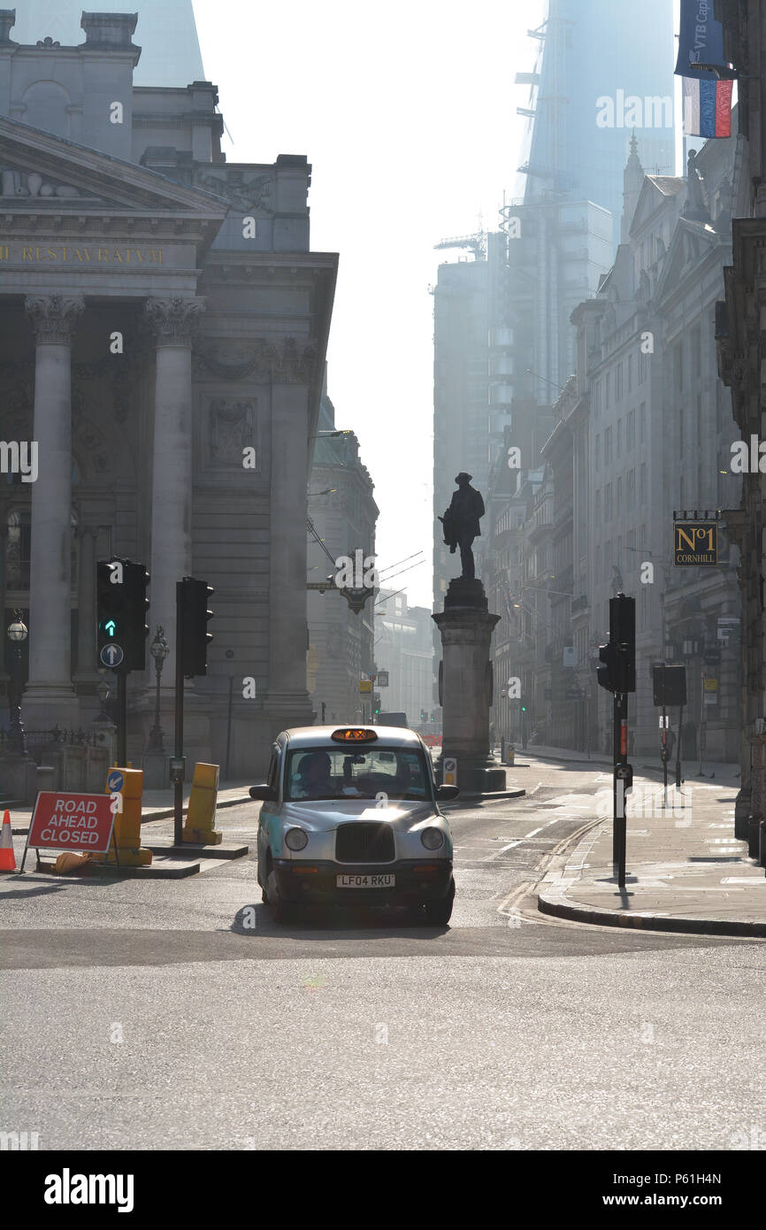 Bank Square, home to the Bank of England and Bank Station, City of London, United Kingdom Stock Photo