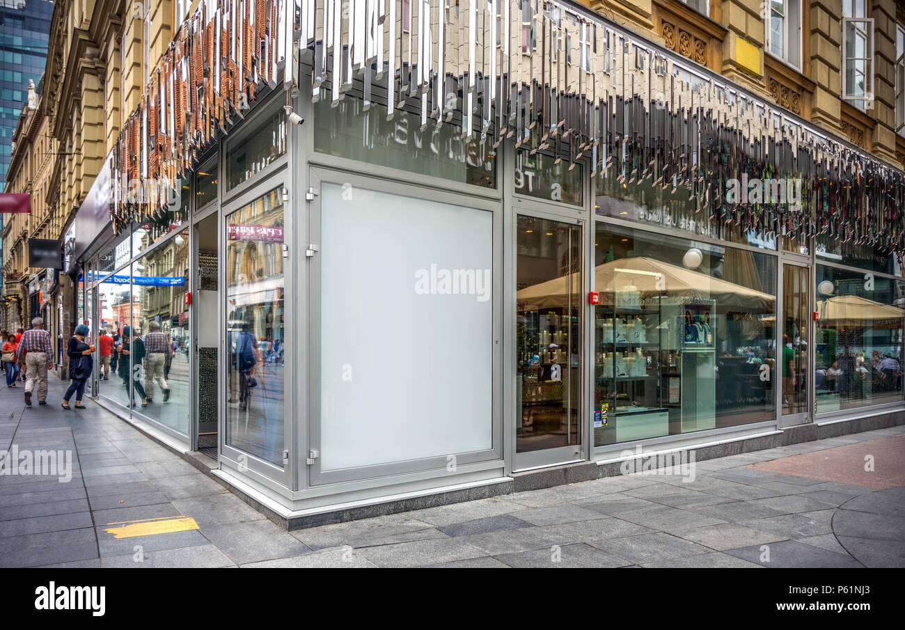 Blank store front mock up Stock Photo Alamy