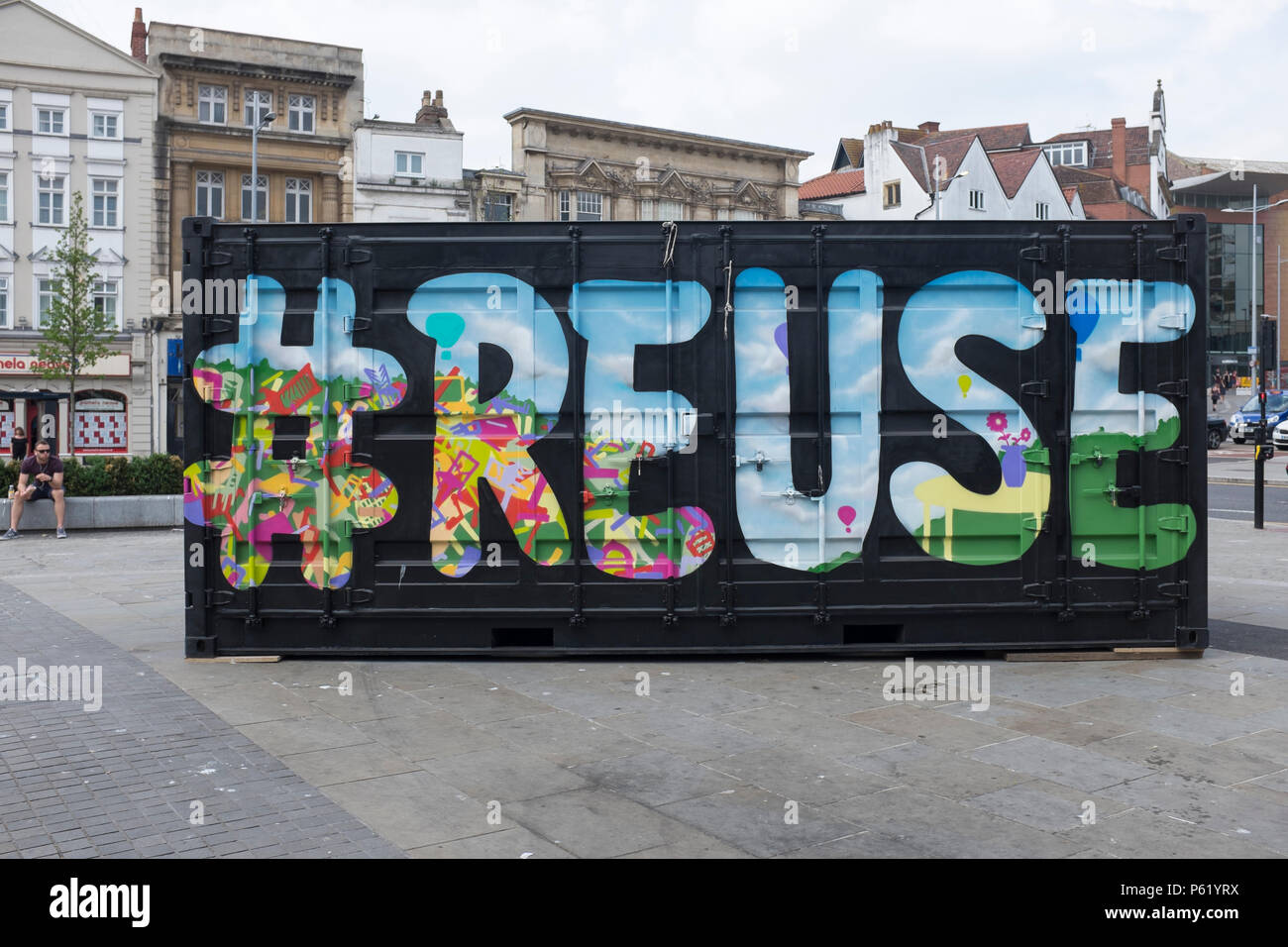 Reuse Shipping Container Bristol England Stock Photo Alamy