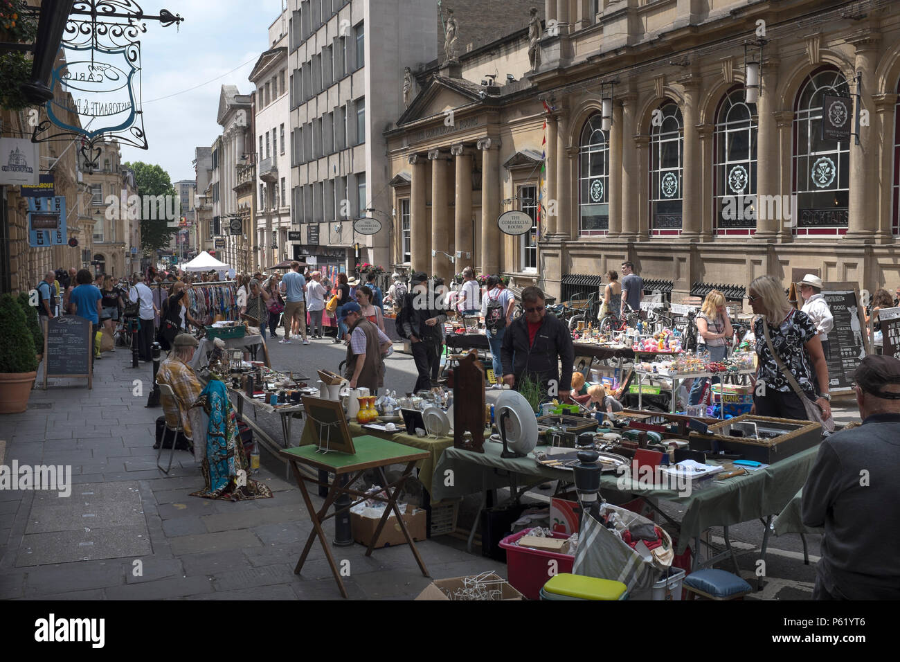 Corn Street Flea Market Bristol England Stock Photo Alamy