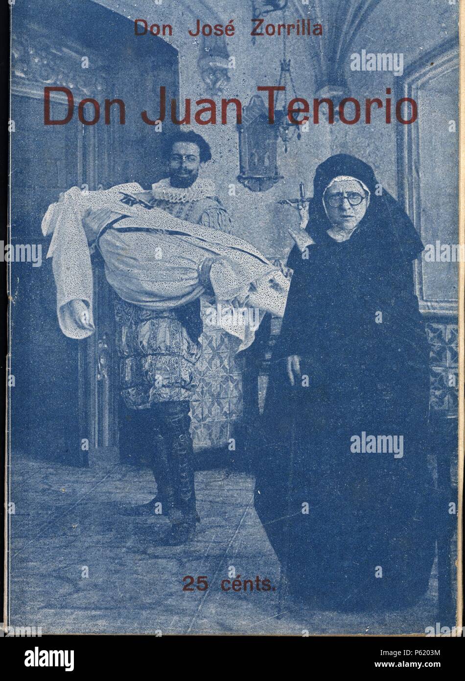 Don Juan Tenorio, drama de José Zorrilla. Argumento publicado en Barcelona, 1915. Stock Photo