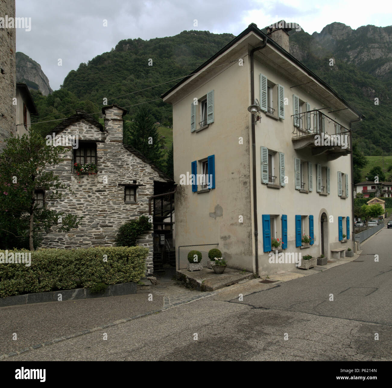 Buildings in the Valle Versasca, Ticino (Italian Switzerland Stock ...