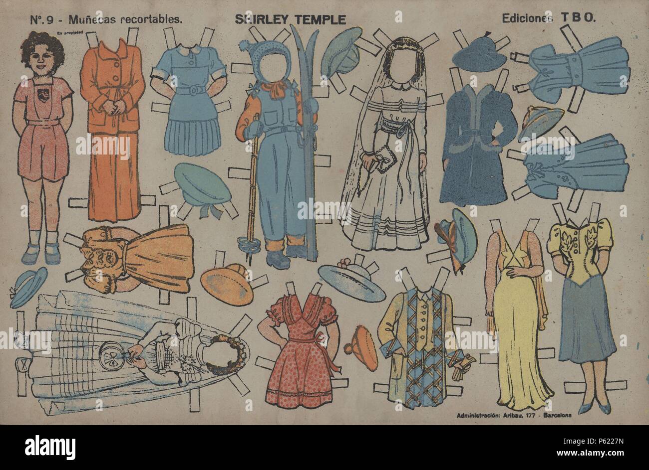 muñecas recortables años 60 y 70