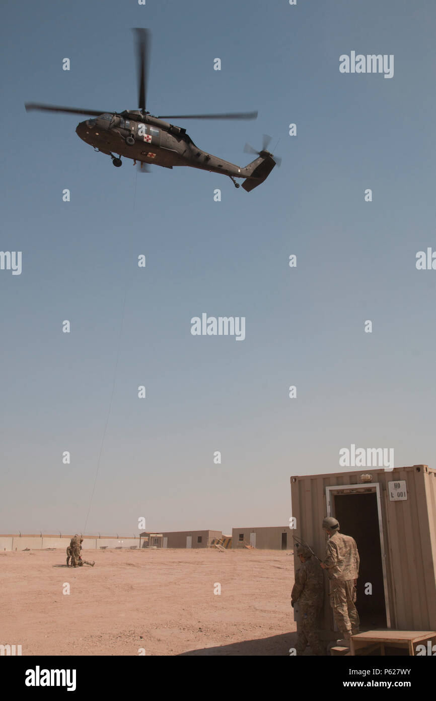 A UH-60 Black Hawk helicopter flown by Soldiers in Company C, 2nd ...