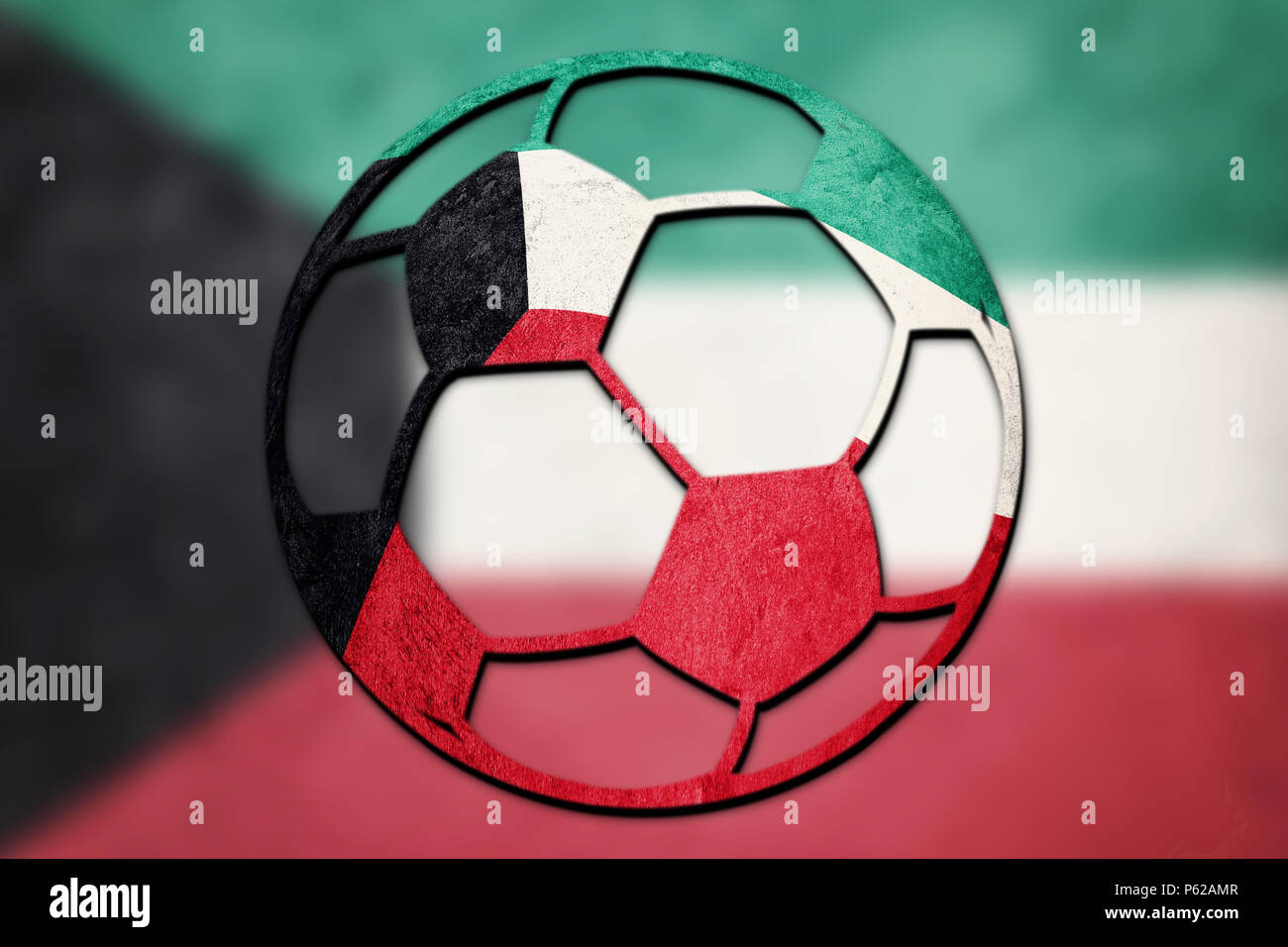 Soccer ball national Kuwait flag. Kuwait football ball Stock Photo Alamy