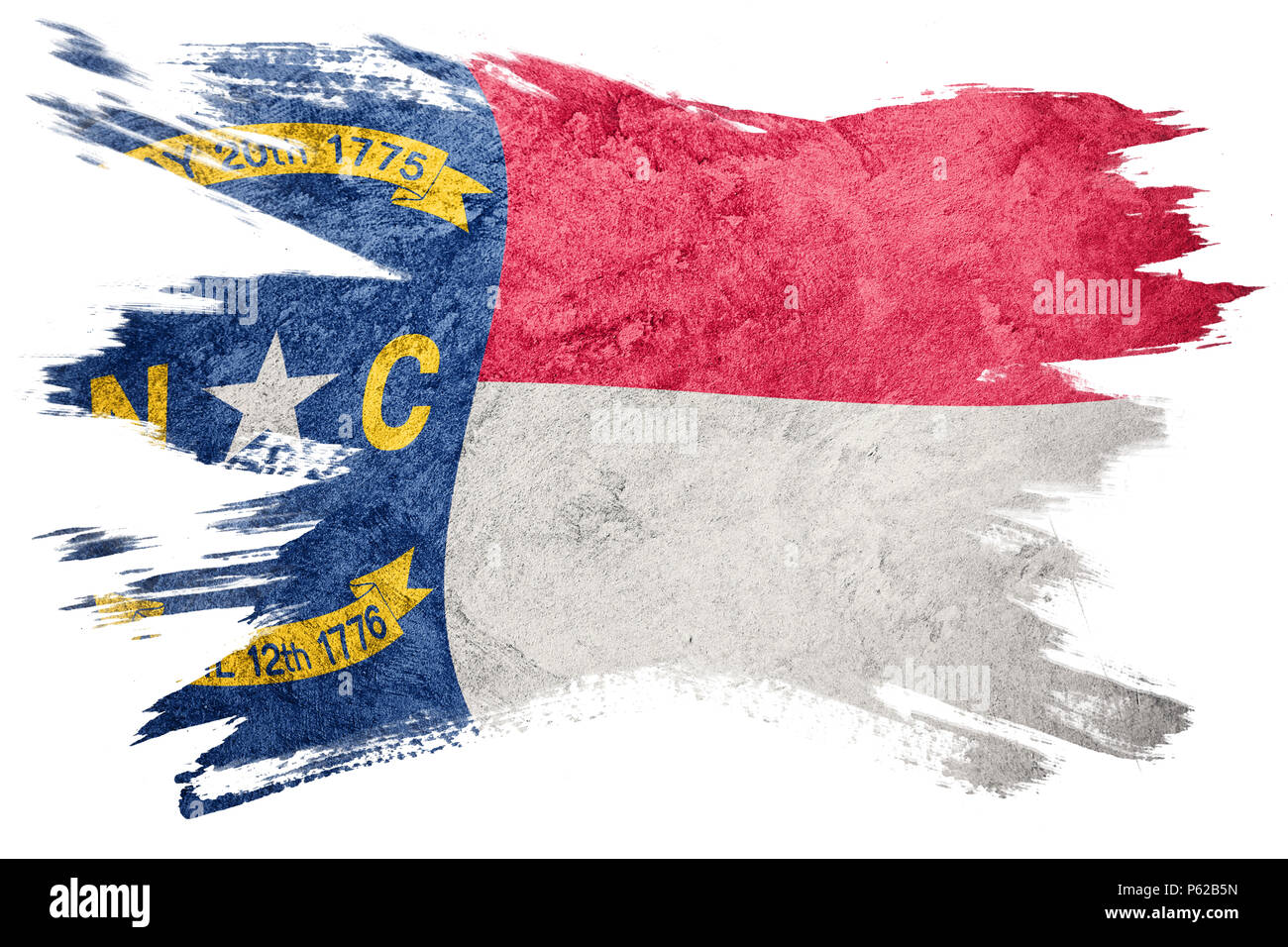 Grunge North Carolina state flag. North Carolina flag brush stroke ...