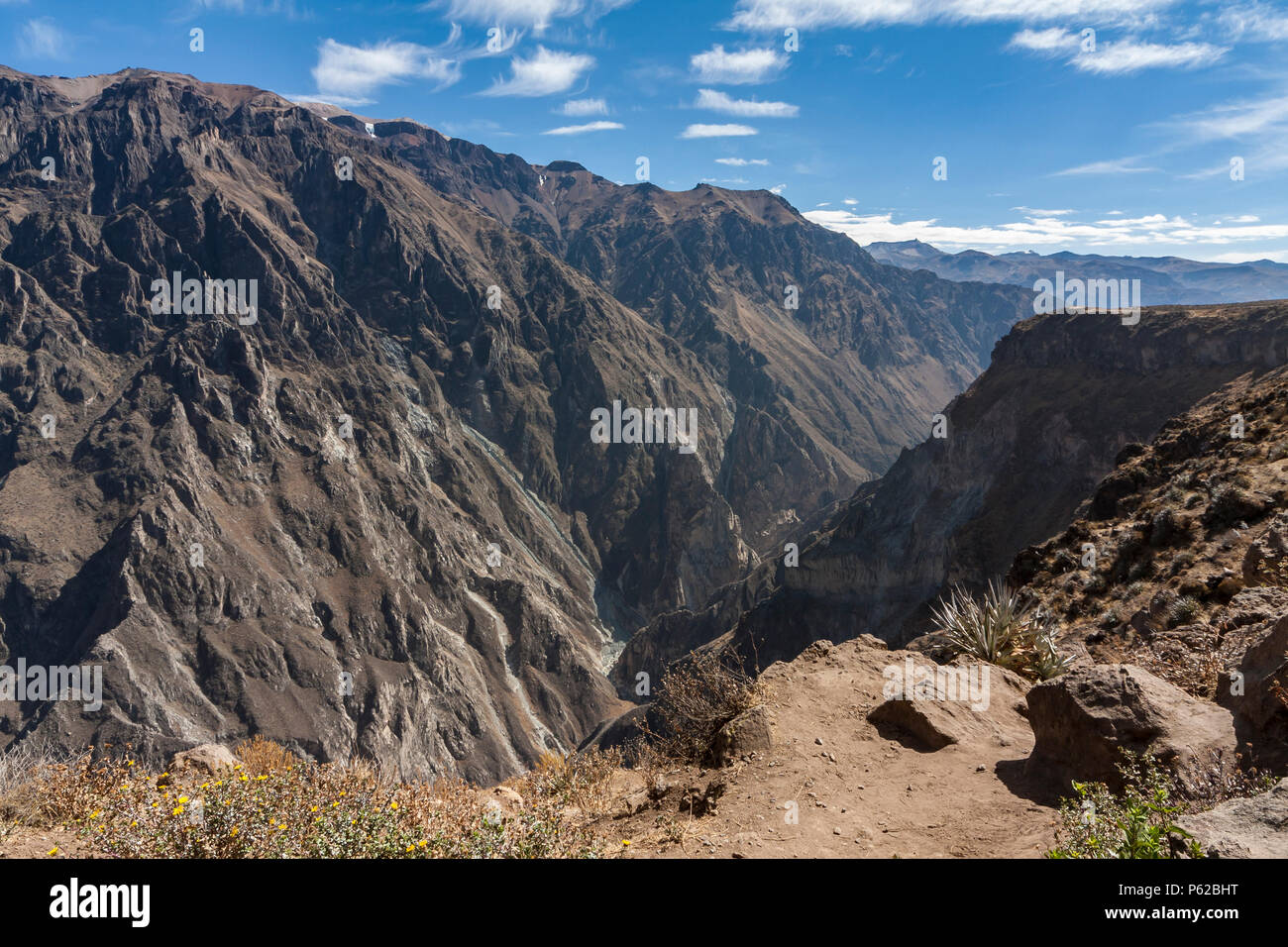 Colca Canyon, a river canyon in southern Peru famed as one of the world ...