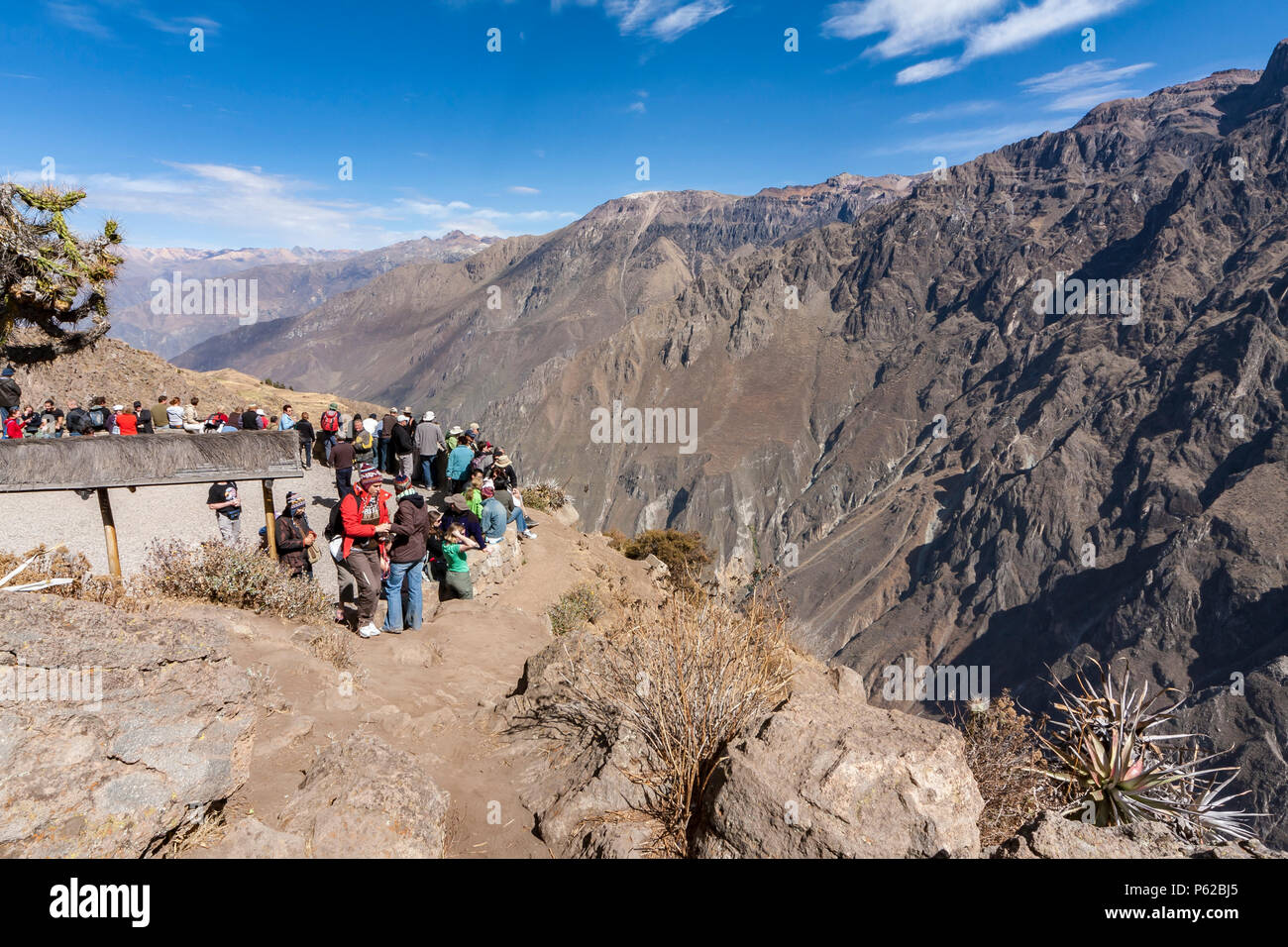 Colca Canyon, a river canyon in southern Peru famed as one of the world ...
