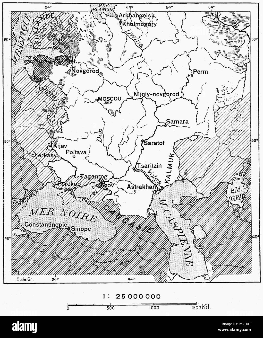 404 D541- N° 407. Russie, d’Ivan à Pierre le Grand. - liv3-ch14 Stock Photo