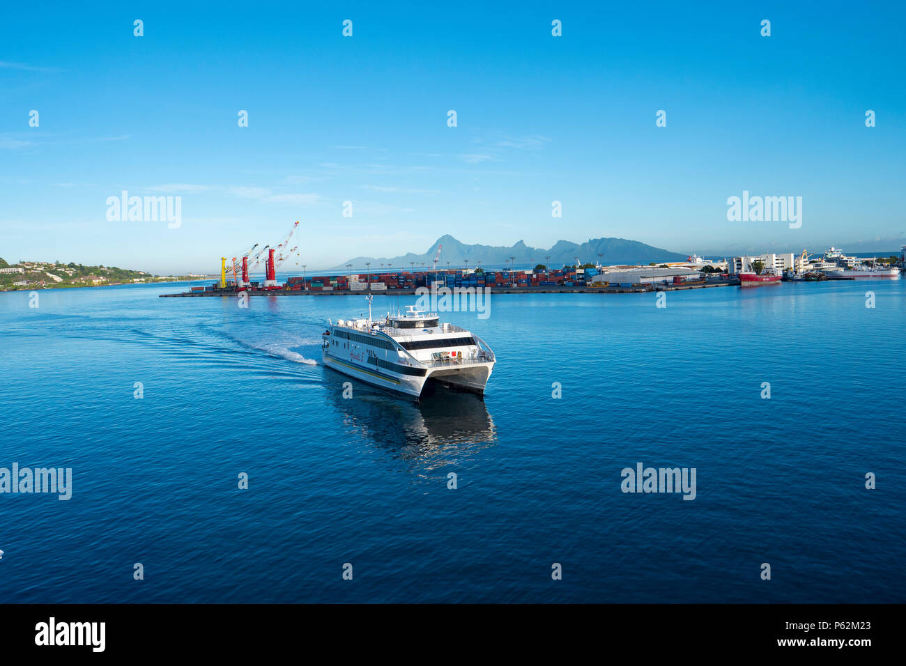 Moorea Ferry, Papeete, French Polynesia, South Pacific Stock Photo Alamy
