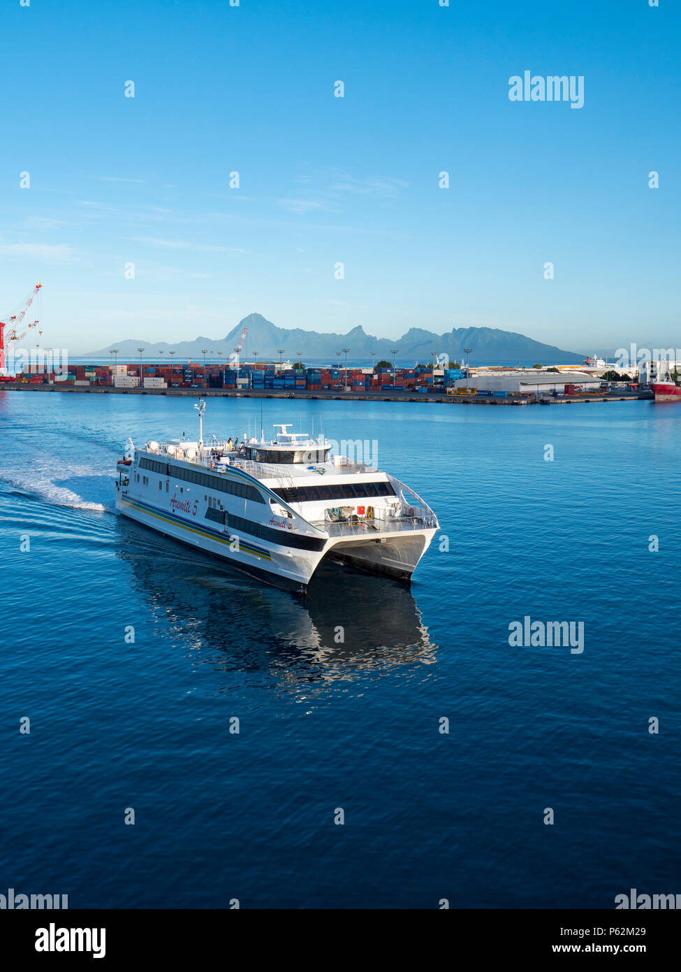 Moorea Ferry, Papeete, French Polynesia, South Pacific Stock Photo Alamy