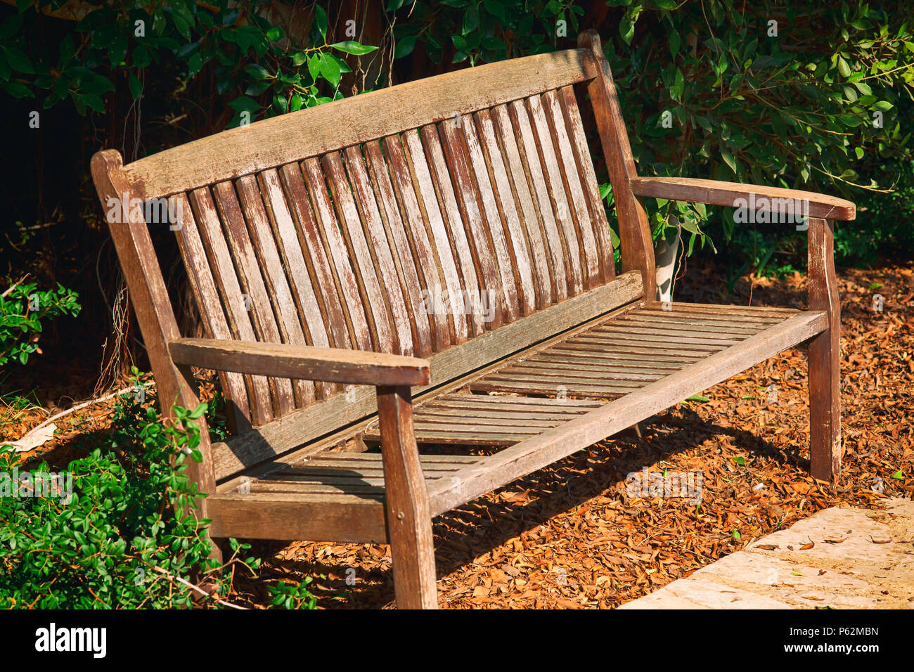 Old Wooden Bench Outside Close Up Stock Photo 210272265 Alamy