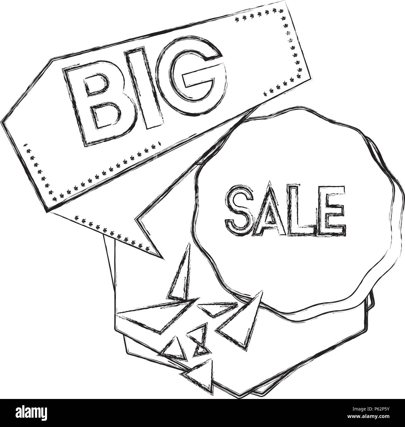grunge big offer sale tag promotion vector illustration Stock Vector Image & Art Alamy