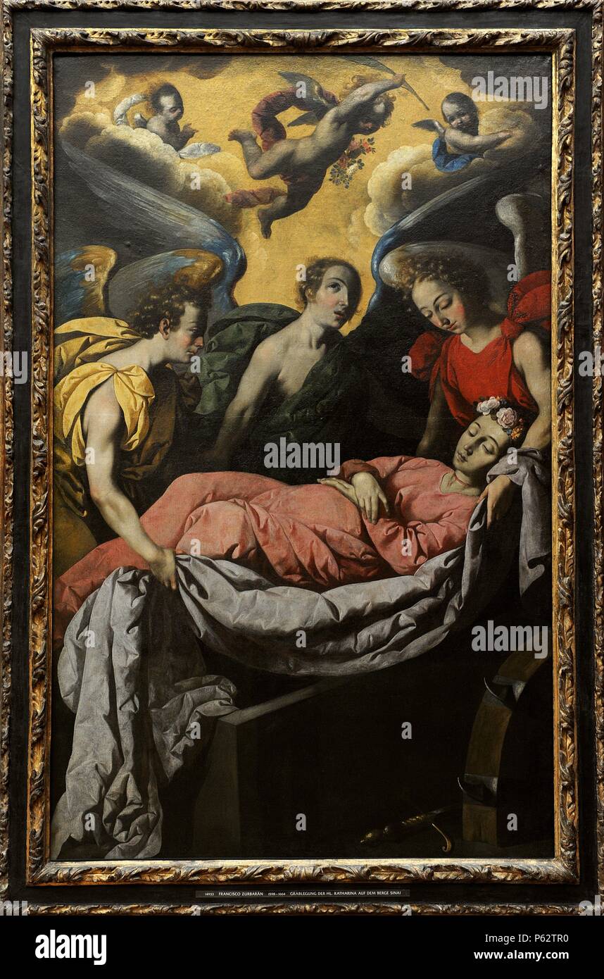 The martyrdom of st catherine her burial on mount sinai hi-res stock ...