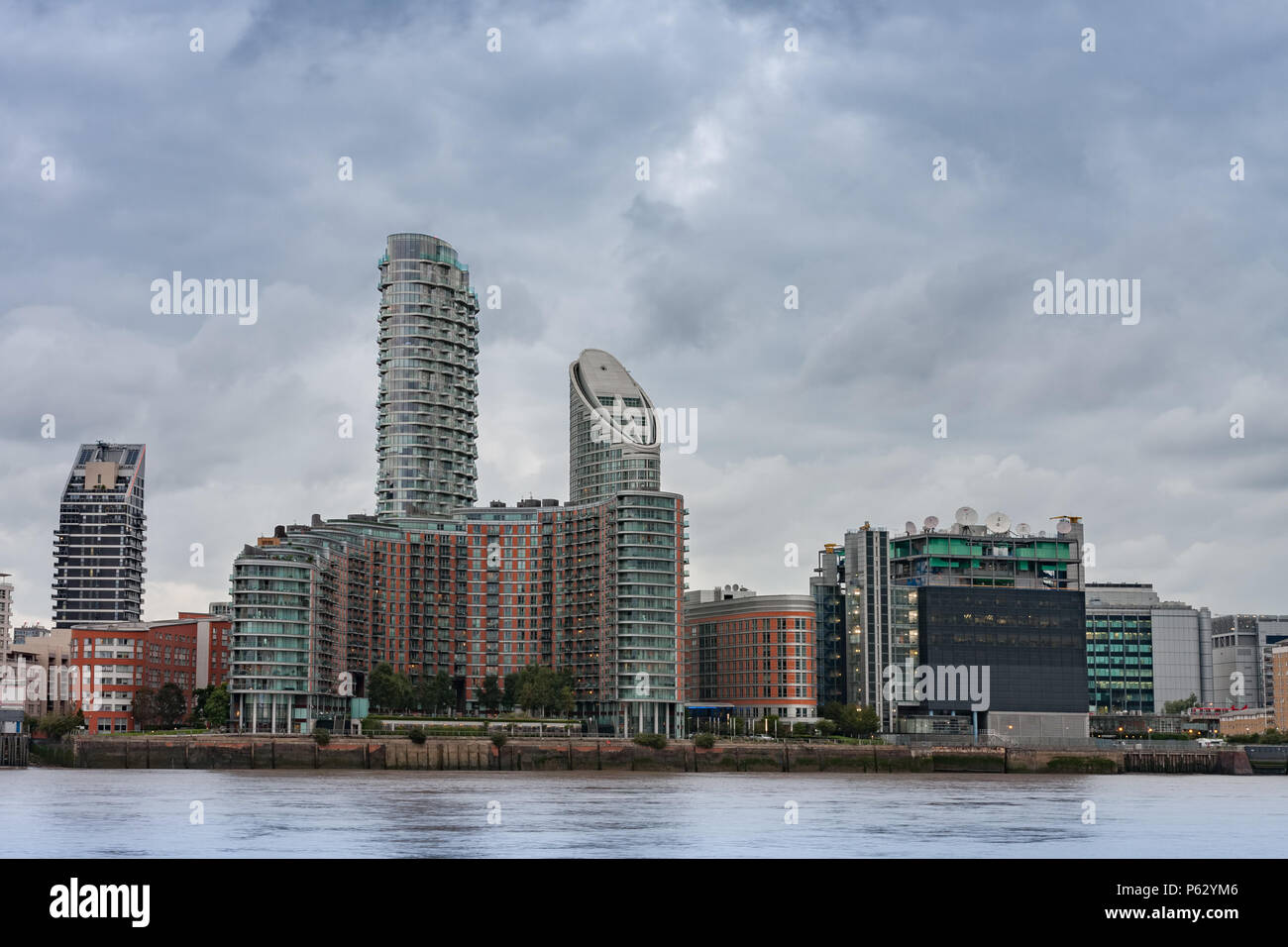 Residential buildings in Canary Wharf in London, England Stock Photo ...