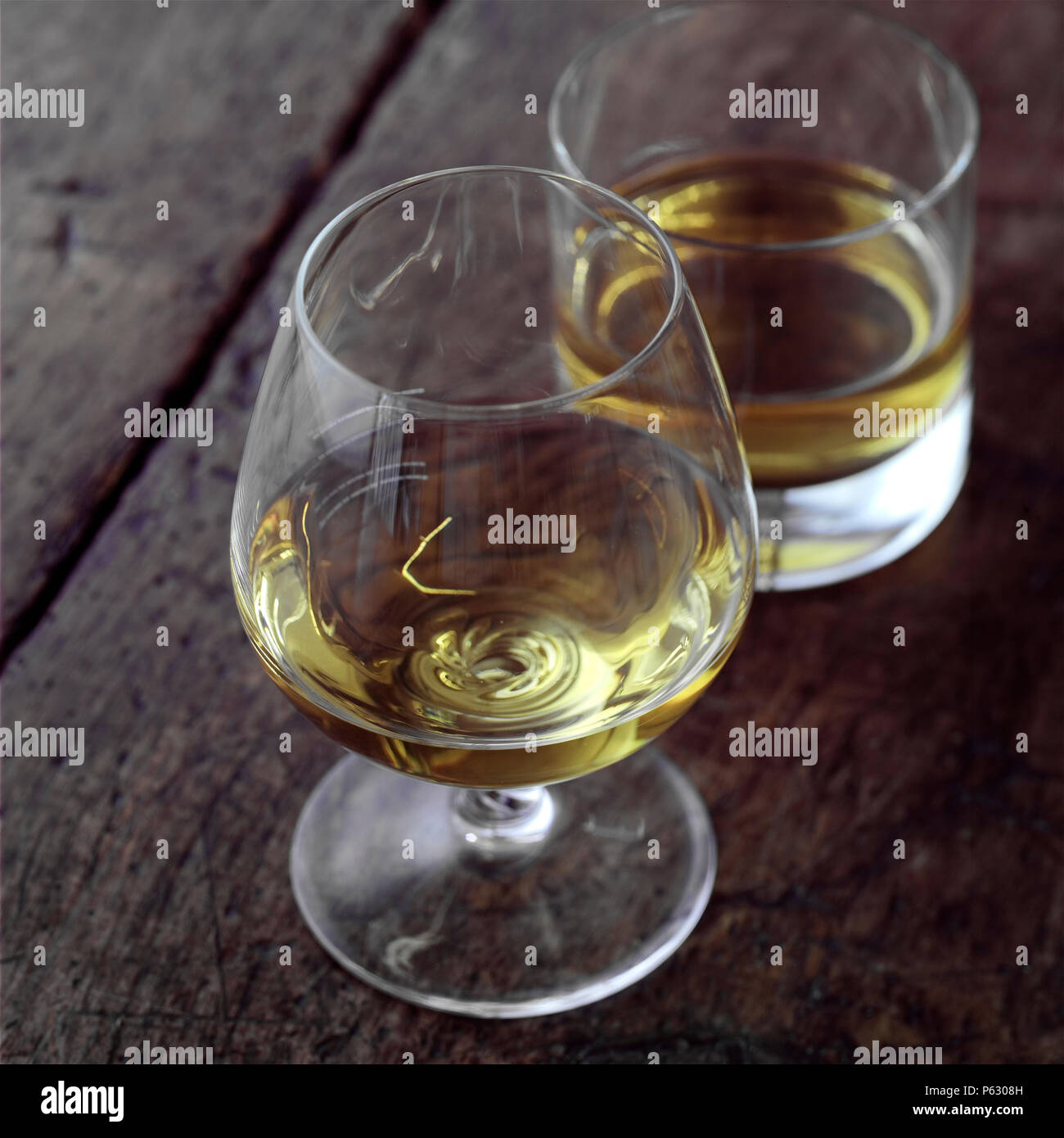 Two whisky glasses Stock Photo Alamy