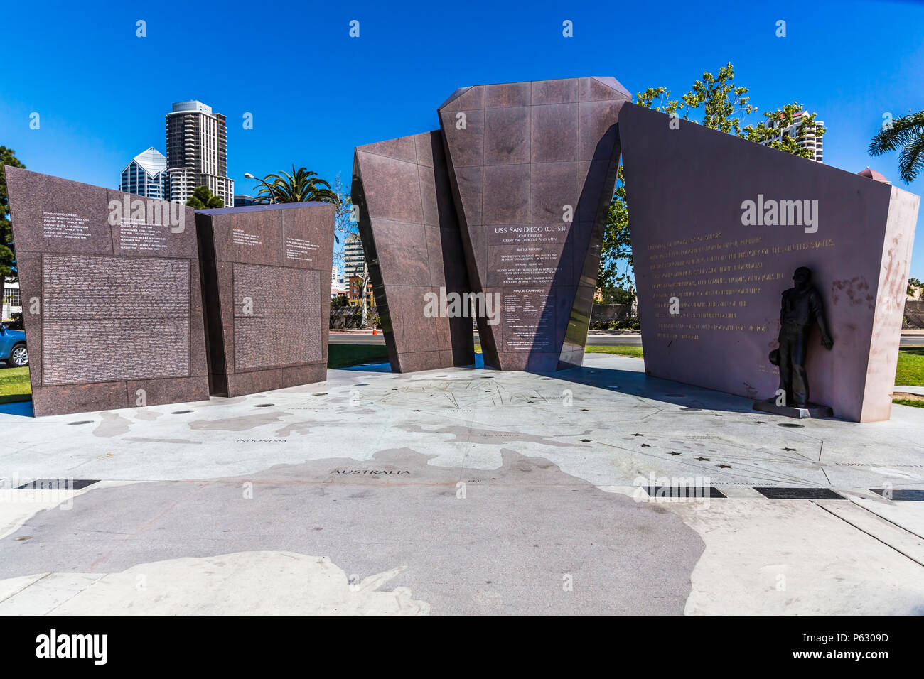 veterans memorial, san diego waterfront, ca us Stock Photo Alamy