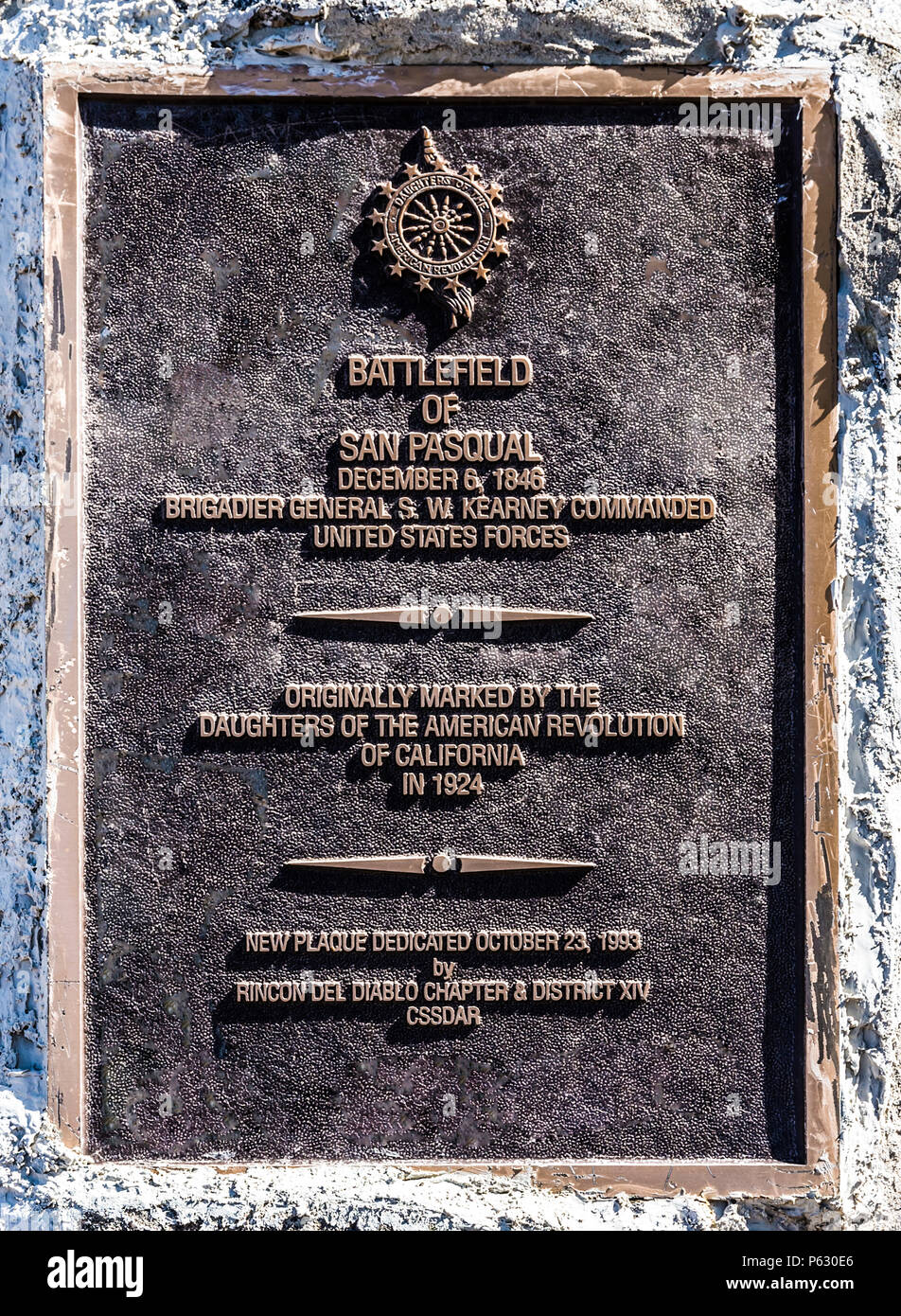 veterans memorial, san pasqual, ca us Stock Photo