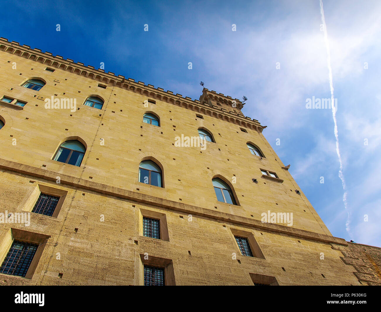 Palazzo Publico - The Public Palace - side view Stock Photo