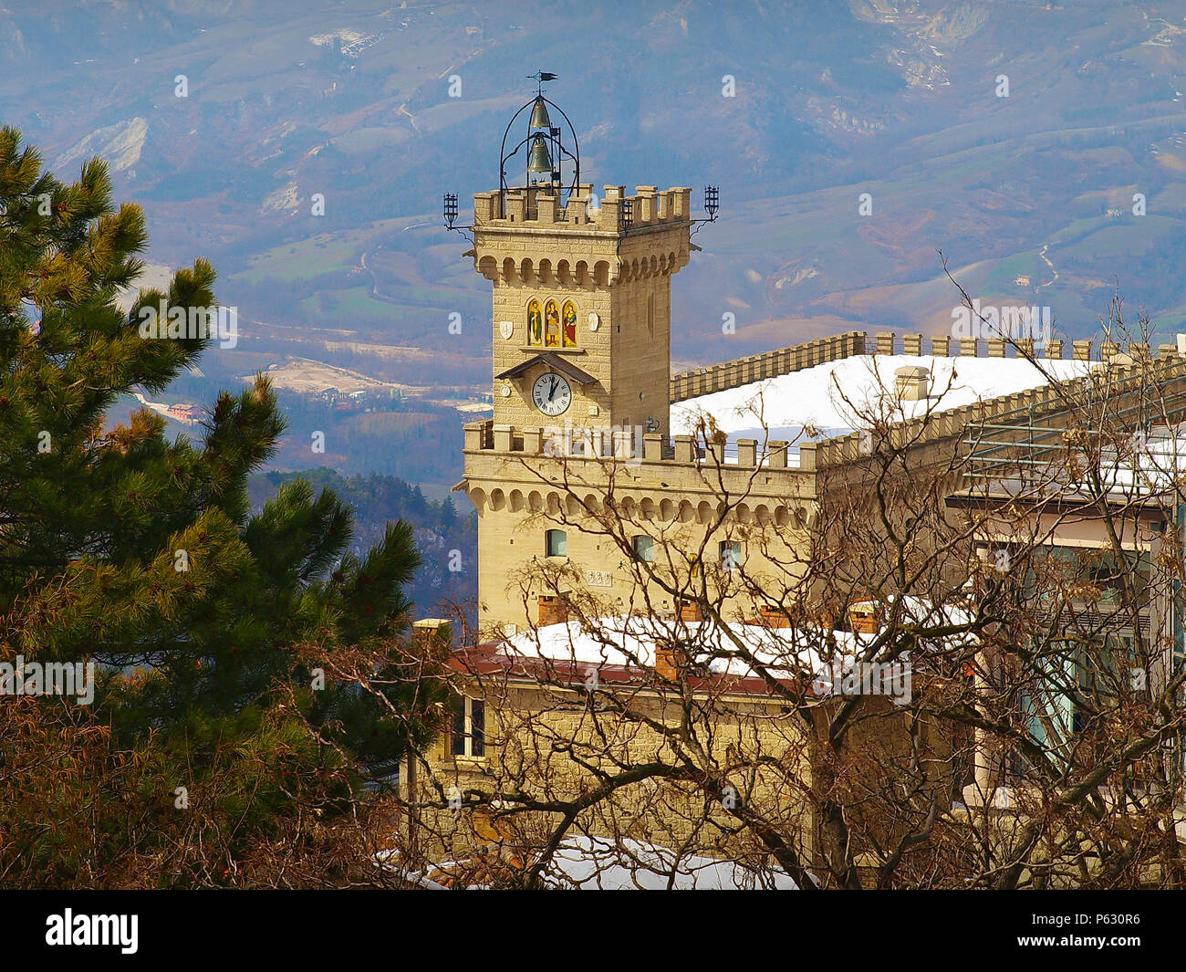 Palazzo Publico - The Public Palace in San Marino Stock Photo