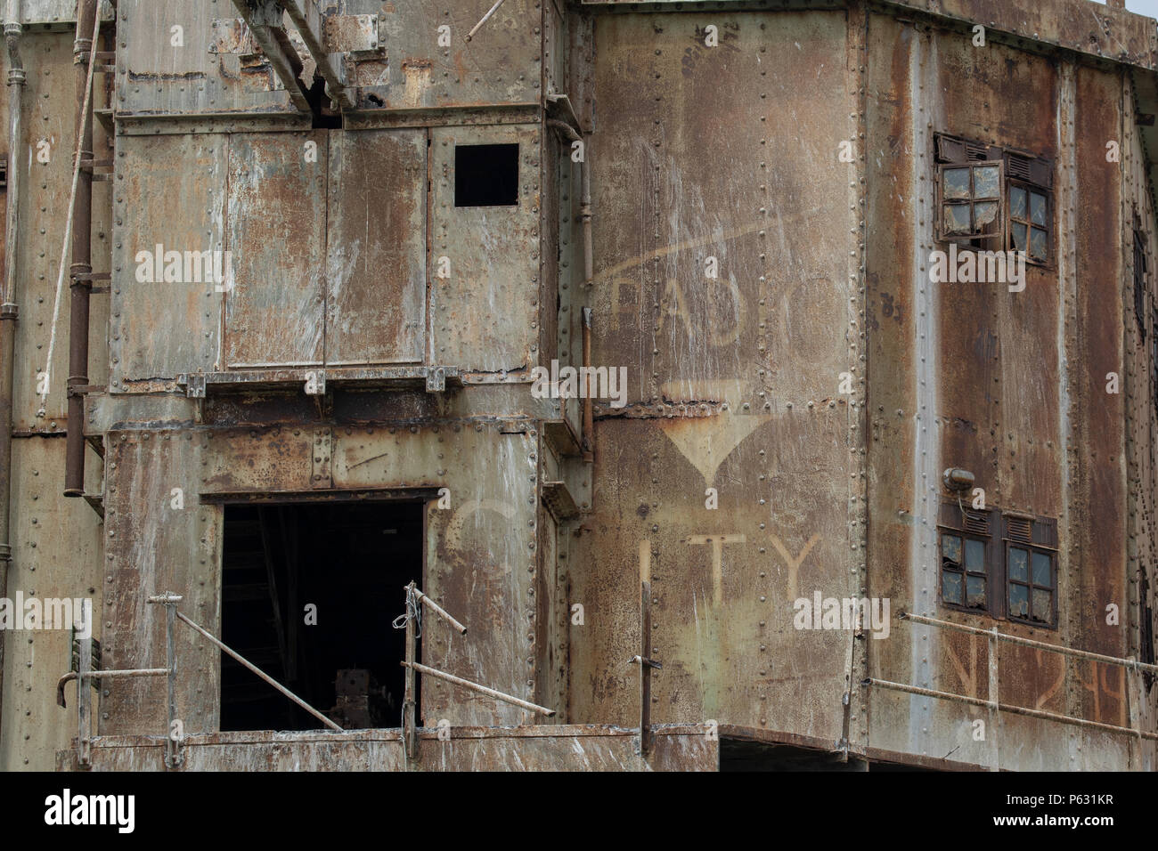 abandoned wartime Shivering Sands Army Fort decaying and rotting away ...