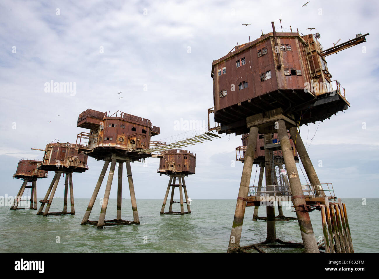 Maunsell Forts - Red Sands sea forts now abandoned Stock Photo - Alamy