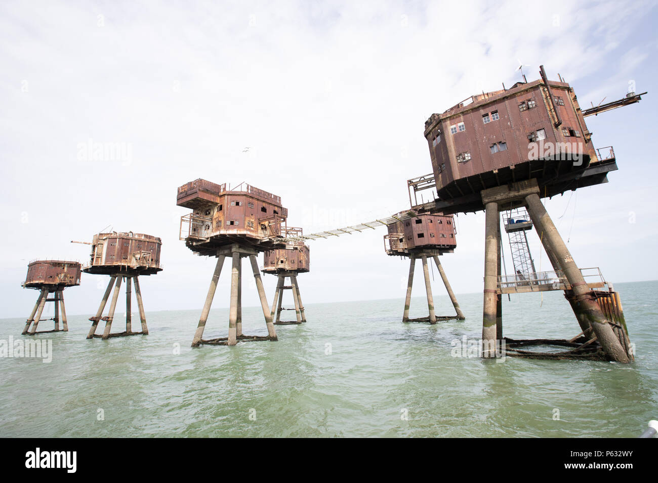 Maunsell Forts - Red Sands Sea Forts Now Abandoned Stock Photo - Alamy