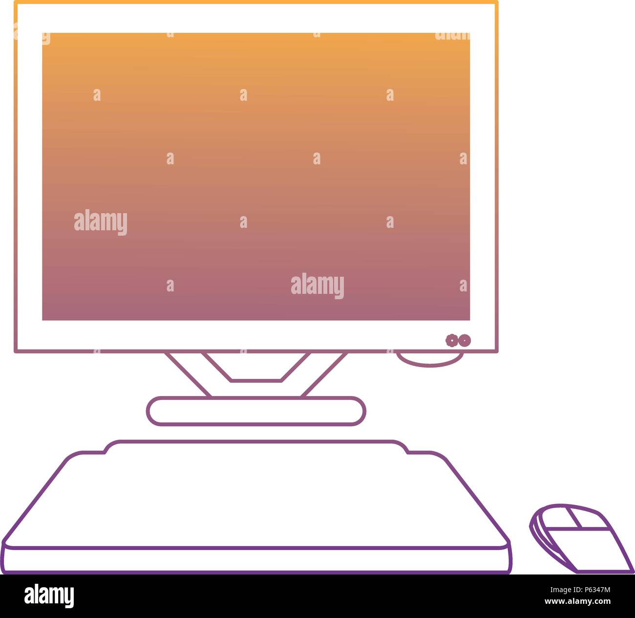 computer icon over white background, vector illustration Stock Vector ...