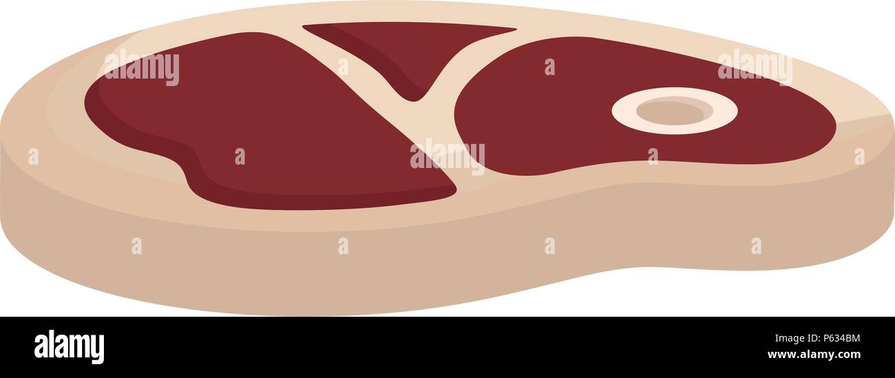 meat steak icon over white background, vector illustration Stock Vector ...