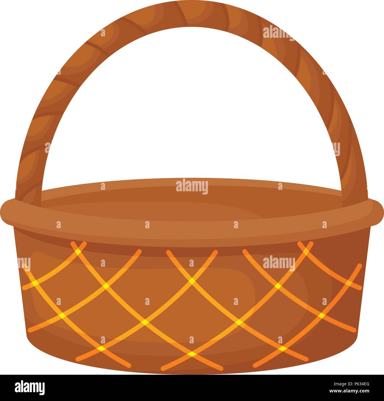 picnic basket icon over white background, vector illustration Stock ...