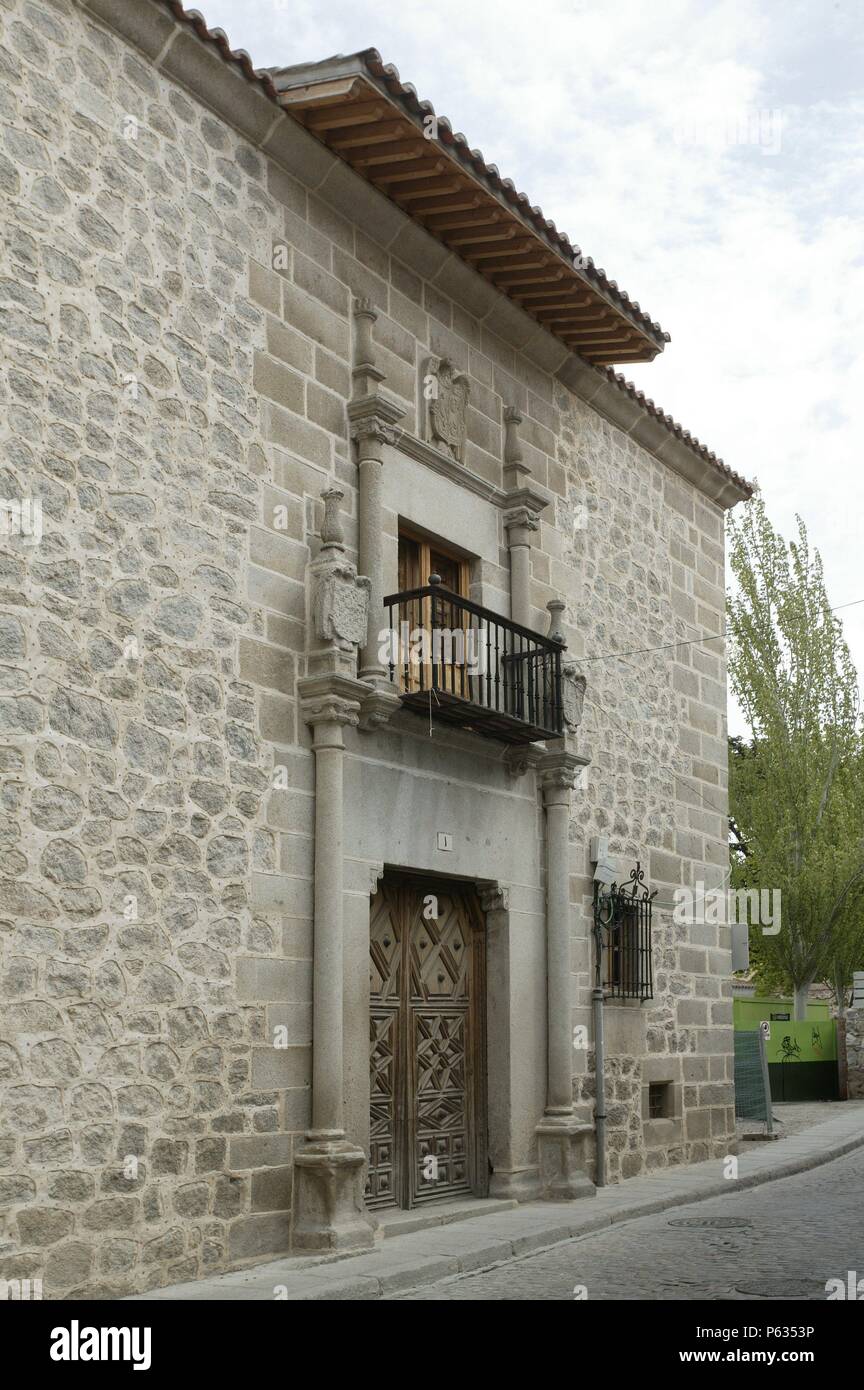 PALACIO DE LA DUQUESA DE VALENCIA O CASA DE MIGUEL DEL AGUILA. FUTURO DEPOSITO DEL CENTRO DE GESTION DEL MUSEO DEL PRADO. Stock Photo