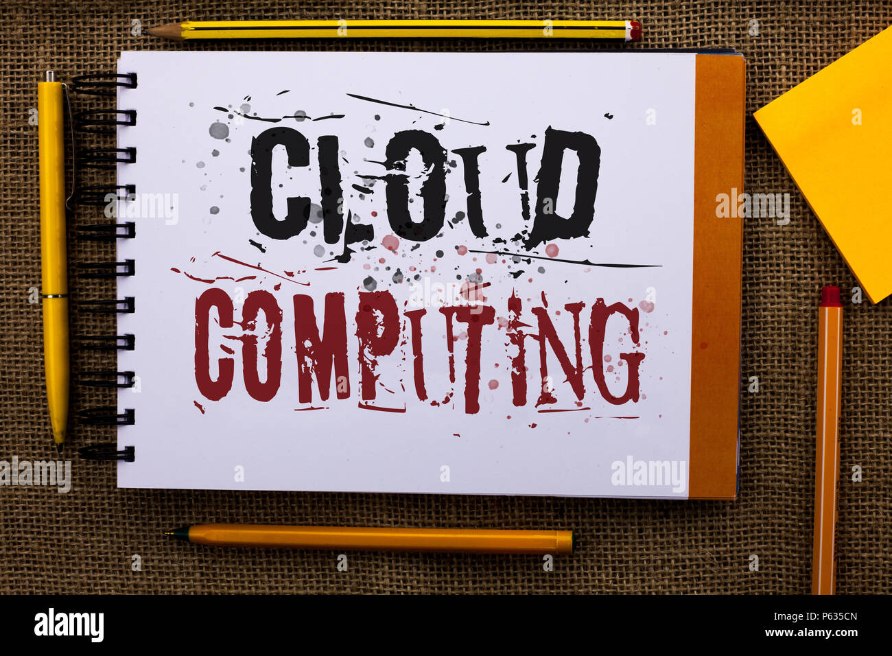 Writing note showing Cloud Computing. Business photo showcasing Online ...
