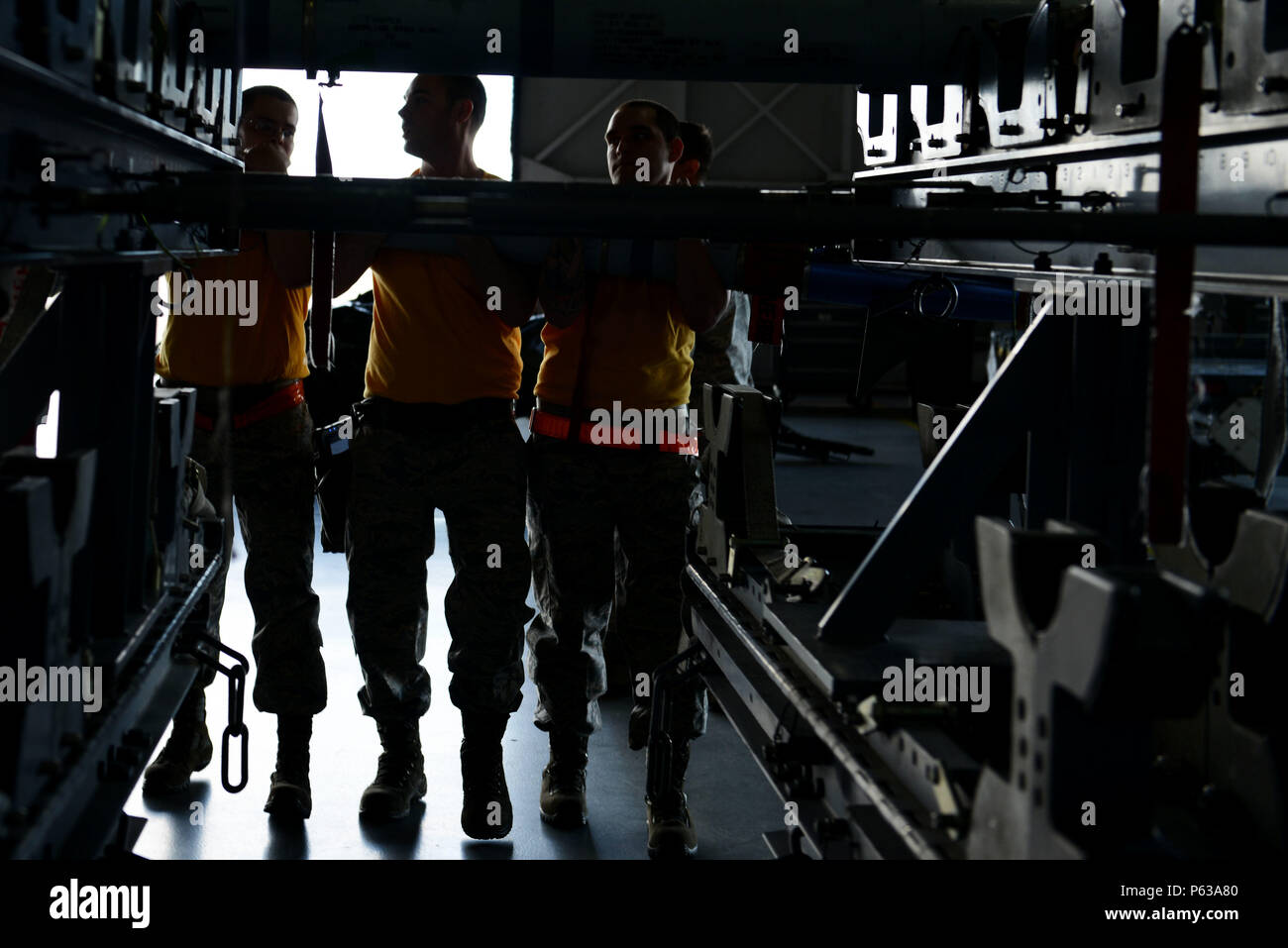 U.S. Air Force Airmen assigned to the 20th Aircraft Maintenance ...