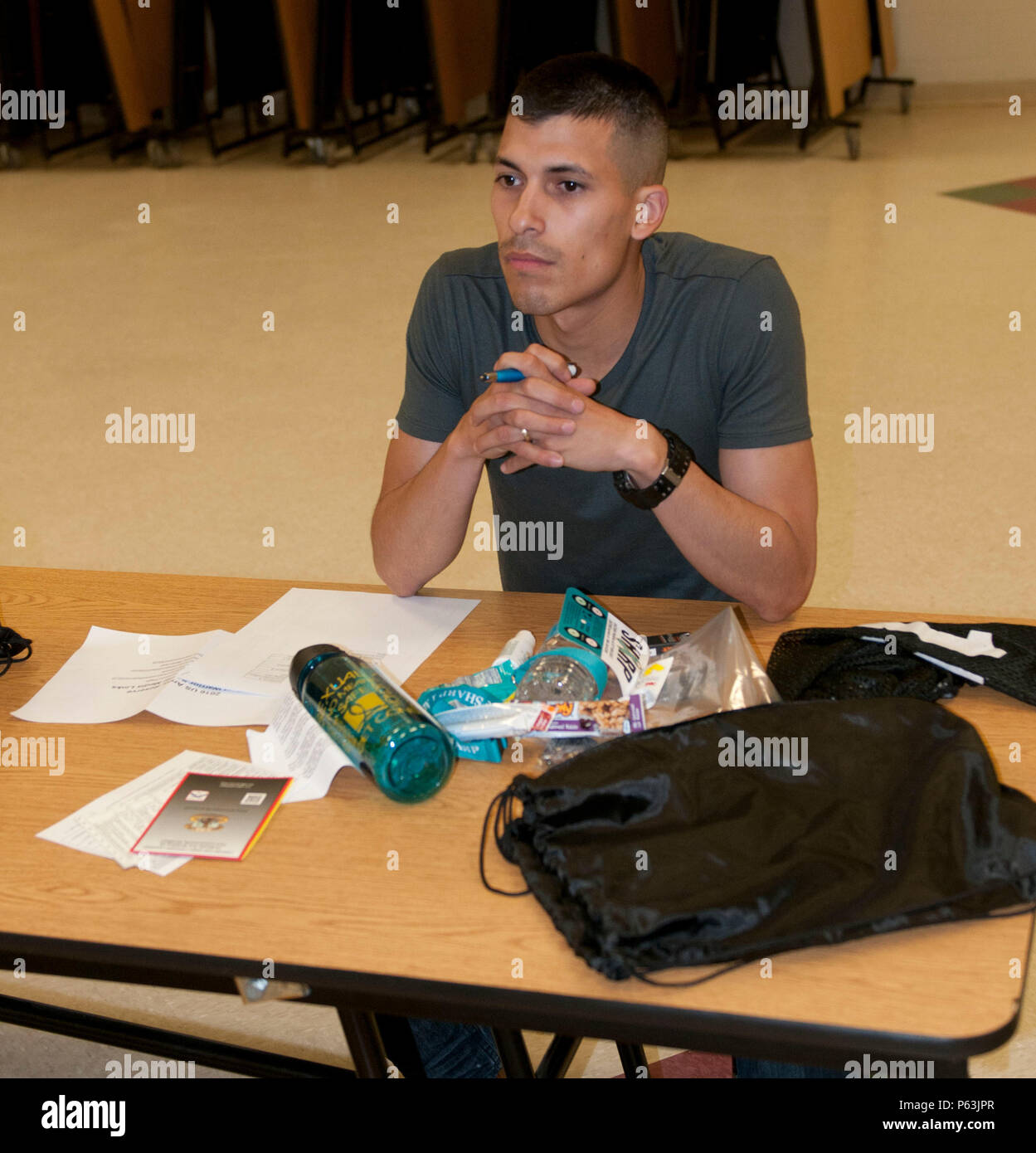 Army Reserve Inprocessing Spc. Christopher L. Ubias a practical nursing specialist representing ...