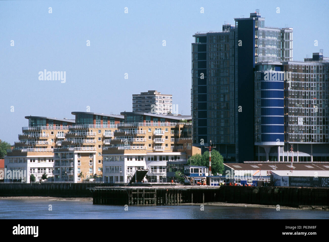 Thames side apartments, Battersea, London, UK Stock Photo Alamy