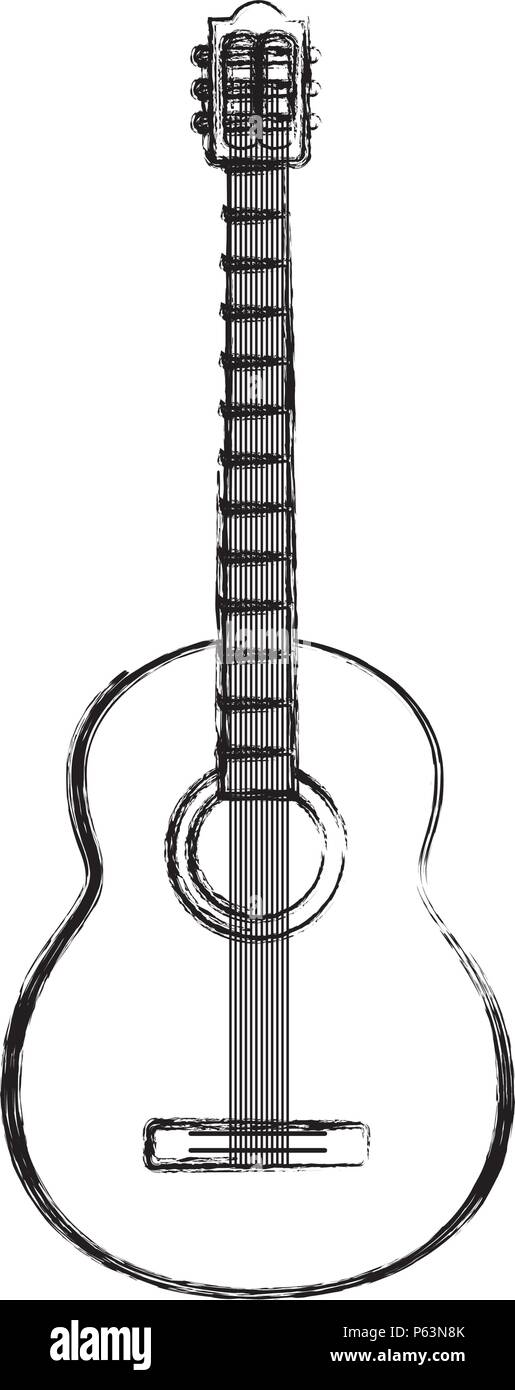 grunge guitar instrument music art style vector illustration Stock Vector  Image & Art - Alamy