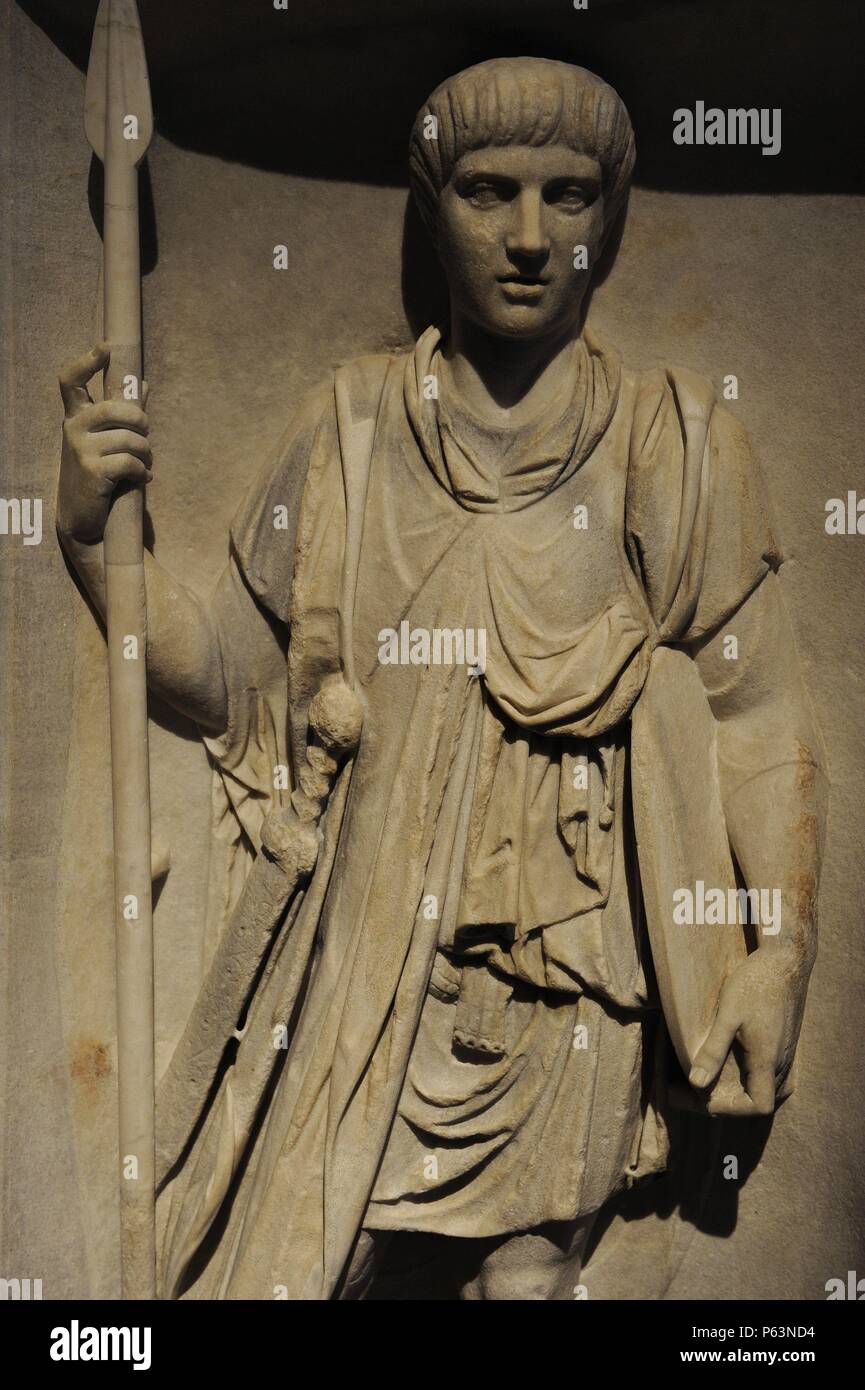 Relief Depicting A Roman Legionary Marble 2nd Century Ad From A Triumphal Arch Of Emperor Trajan Neues Museum New Museum Berlin Germany Stock Photo Alamy