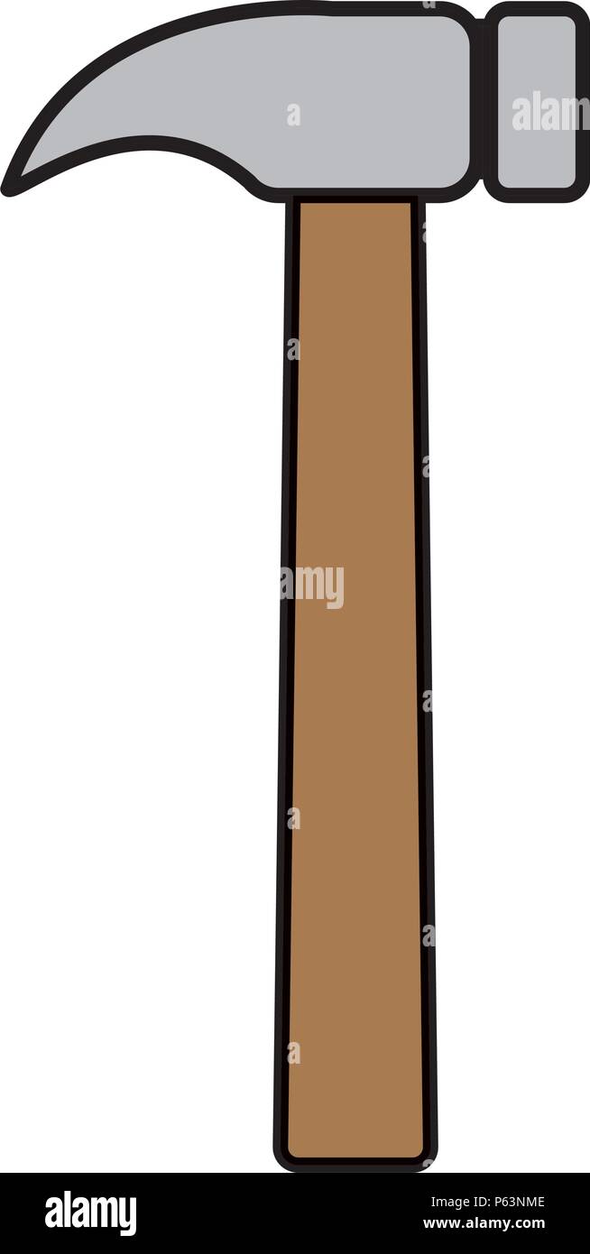 color hammer equipment service repair industry vector illustration ...