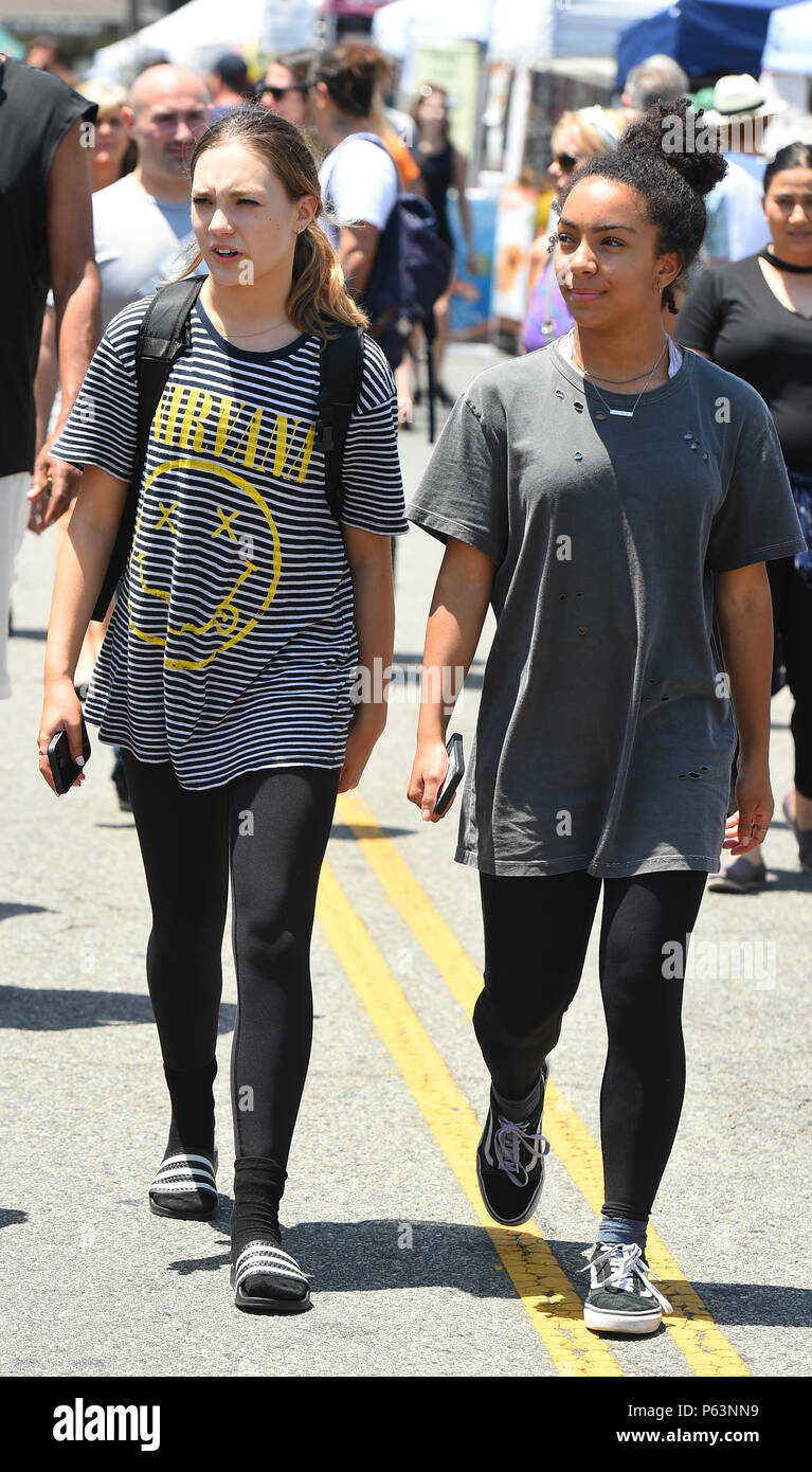 Maddie Ziegler visits the farmers market in Studio City California