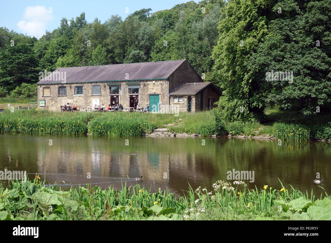 The Lake & Café at Ball Grove Country Park on the Fearnden Way, Colne