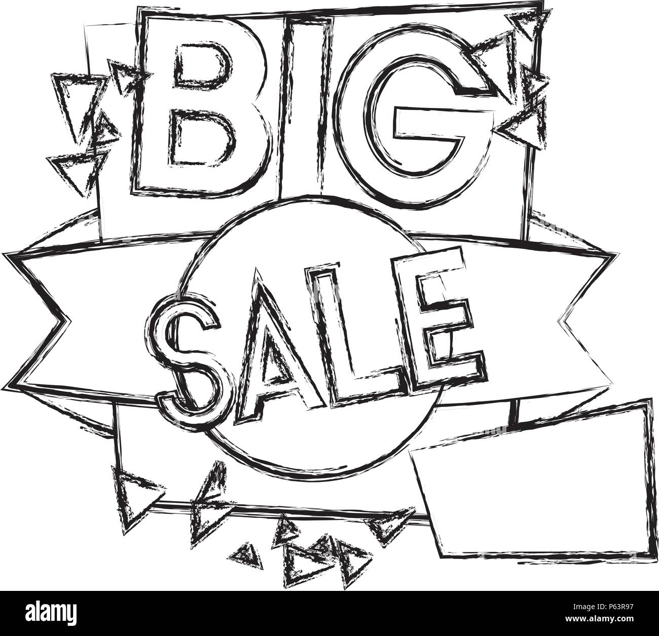 grunge big buy sale discount tag vector illustration Stock Vector Image