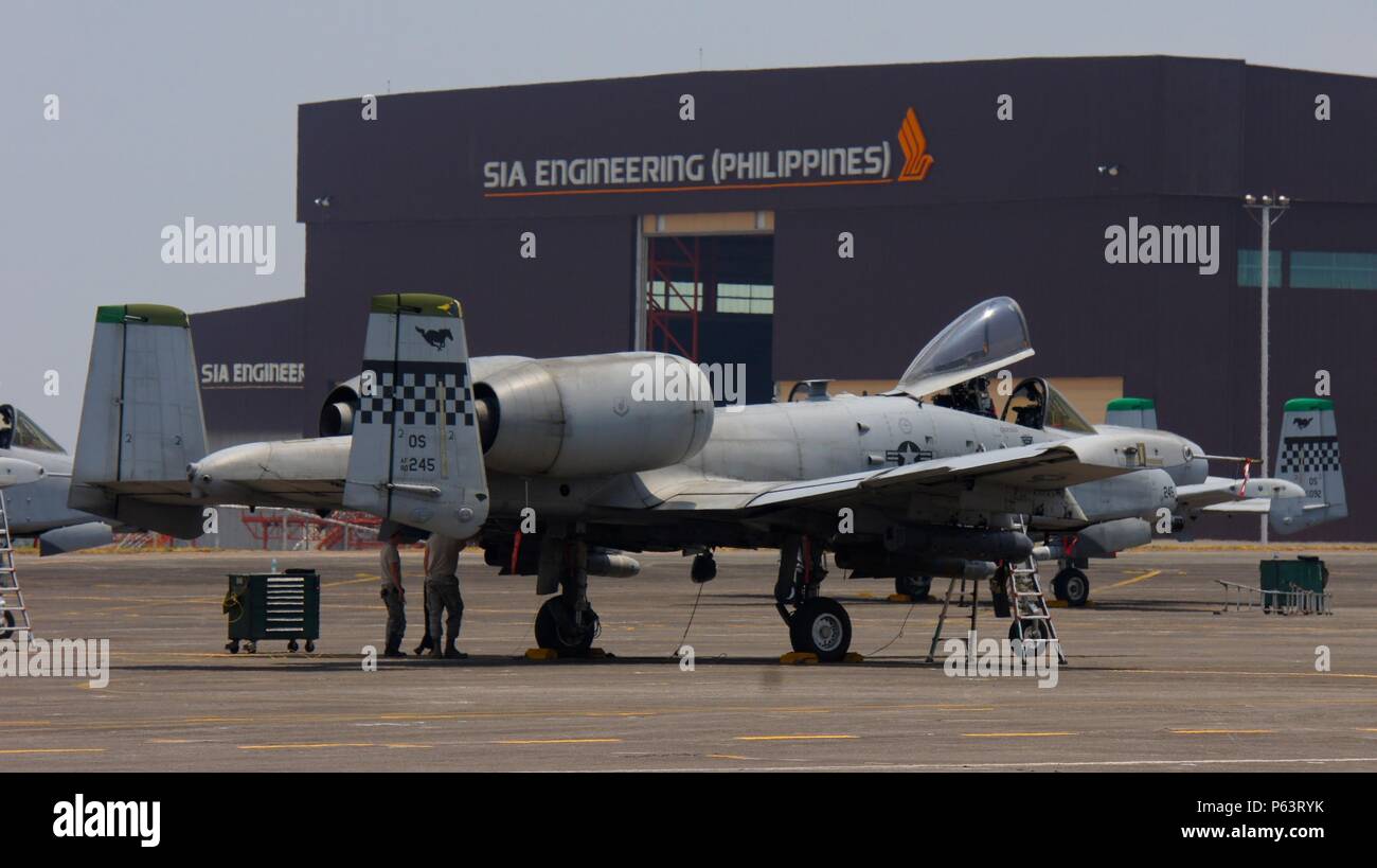 A-10’s from the 25th Fighter Group out of Osan Korea sit on the flight ...