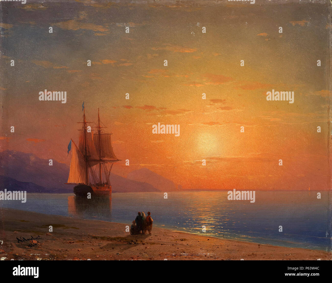 1864 Aivazovsky Meer anagoria. Stock Photo